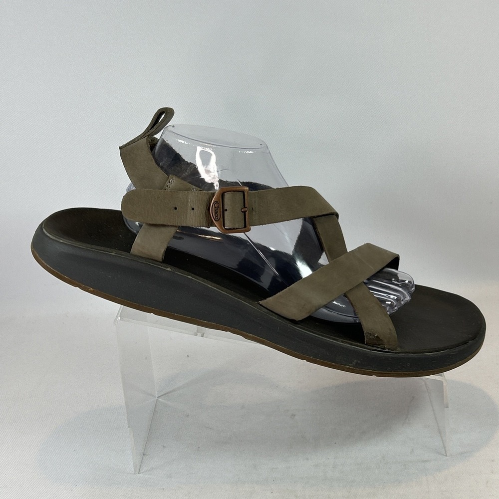 Chaco Mens Wayfarer Sandals Size 15 Leather Slingback Outdoor Hiking Gray